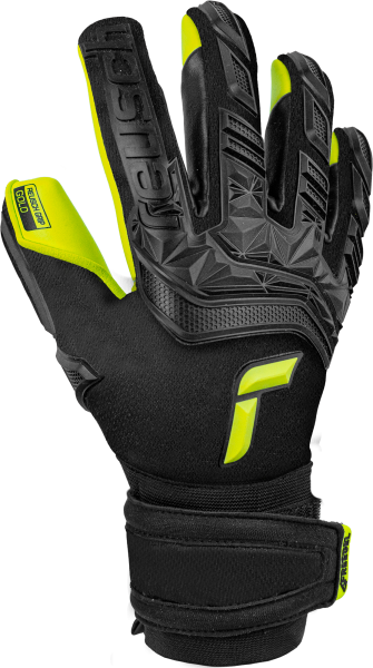 Reusch Attrakt Freegel Gold Finger Support 5160138 7040 black green front